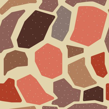 Modern renklerde Şirin, Kusursuz İskandinav Terracotta Deseni.