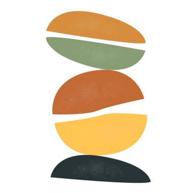 Terracotta Soyut Kusursuz Şablon, komik şekilli. Modern D