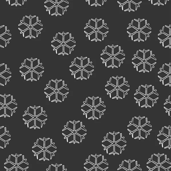 Απρόσκοπτη επαναλαμβανόμενο μοτίβο με αφηρημένη νιφάδα χιονιού και σχήματα i — Διανυσματικό Αρχείο