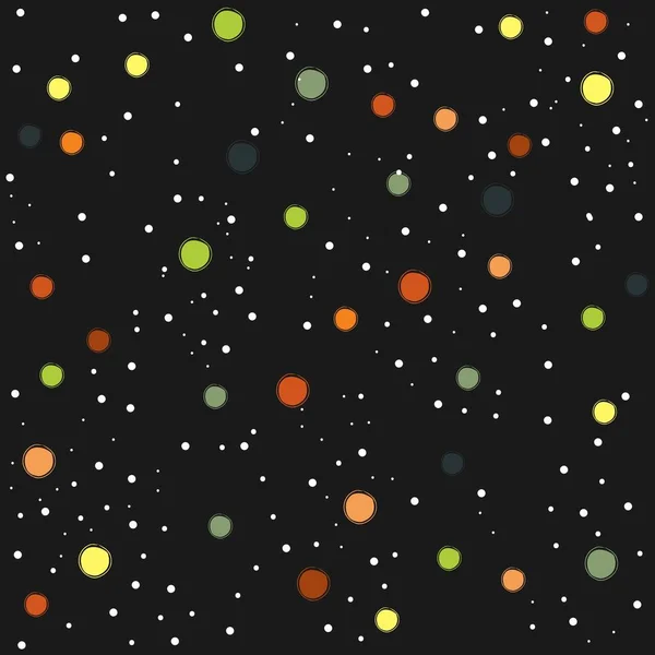 Naadloos patroon met kleurrijke ballen. Scandinavische stijl. — Stockvector