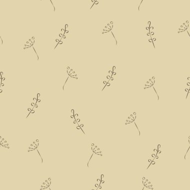 Çiçeksel Soyut Kusursuz Desen. Modern Dijital Tasarım. Modern İskandinav Tarzı. Çağdaş Renkler