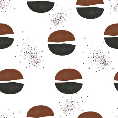 Modern renklerde şirin İskandinav Terracotta deseni. Modern a