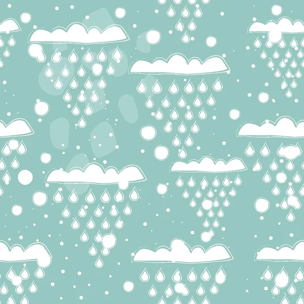 Seamless Pattern with Clouds. Scandinavian Style. — Stock Vector