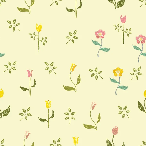 Terracota Floral Abstract Seamless Pattern. Desi digital moderno — Archivo Imágenes Vectoriales