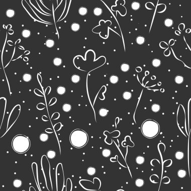 Çiçeksel Soyut Kusursuz Desen. Modern Dijital Tasarım