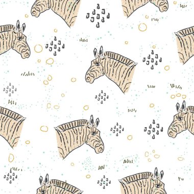 Şirin elli, kusursuz desenli zebralar. İskandinav Tarzı