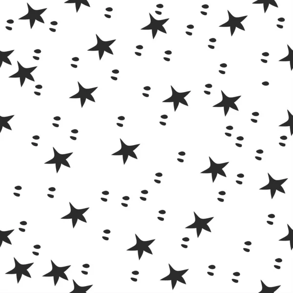 Seamless Pattern With Stars. Scandinavian Style. — Stock Vector