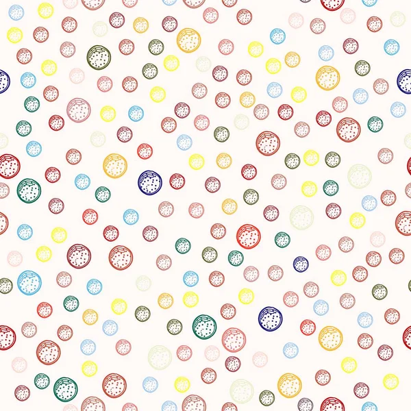 Naadloos patroon met kleurrijke ballen. Scandinavische stijl. Vector — Stockvector