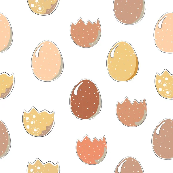 現代的な色のかわいい北欧の卵テラコッタパターン. — ストックベクタ