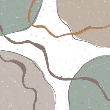 Modern renklerde şirin İskandinav Terracotta deseni. Modern a