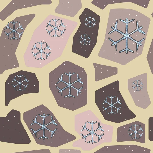 Terracotta Abstract Seamless Pattern με αστεία σχήματα. Σύγχρονη D — Διανυσματικό Αρχείο
