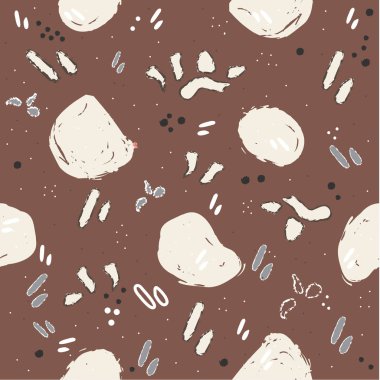 Modern renklerde şirin İskandinav Terracotta deseni. Modern a