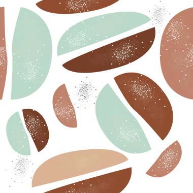 Modern renklerde şirin İskandinav Terracotta deseni. Modern a