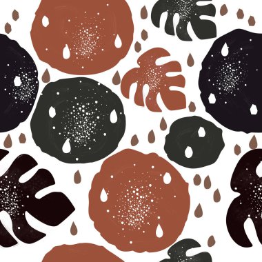 Modern renklerde şirin İskandinav Terracotta deseni. Modern a