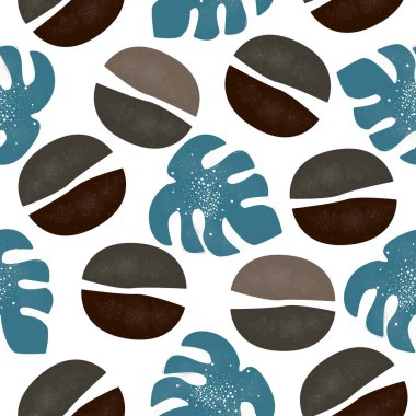 Modern renklerde şirin İskandinav Terracotta deseni. Modern a