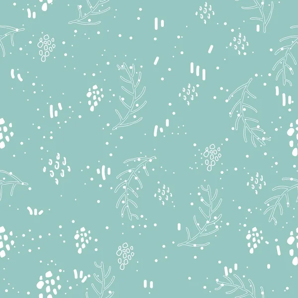 Зимовий візерунок з ручним вибиранням сніжинок. Скандинавія — стоковий вектор