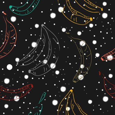 Elle çizilmiş tatlı meyveli kusursuz desen. İskandinav Tarzı