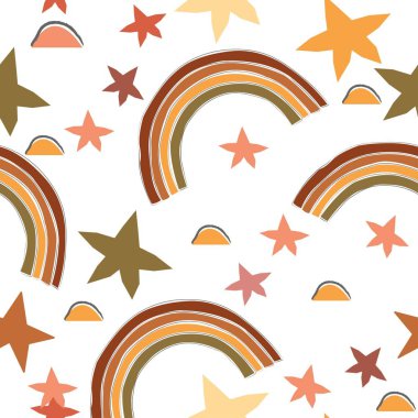 Gökkuşağı desenli kusursuz Terracotta deseni. Tekrar eden düzen. Ch