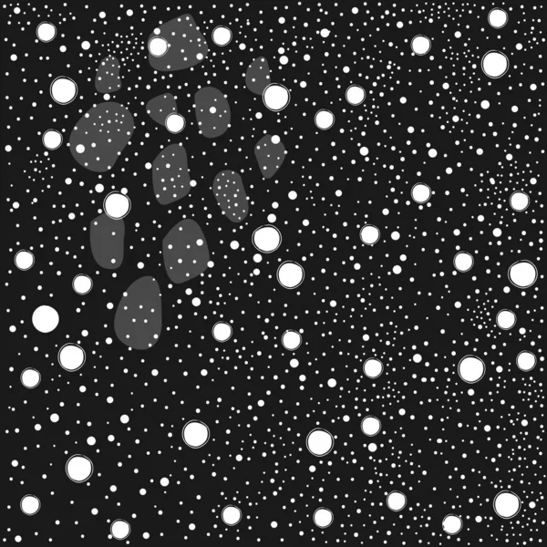 Model de iarnă fără sudură cu fulgi de zăpadă desenați de mână. scandinav — Vector de stoc