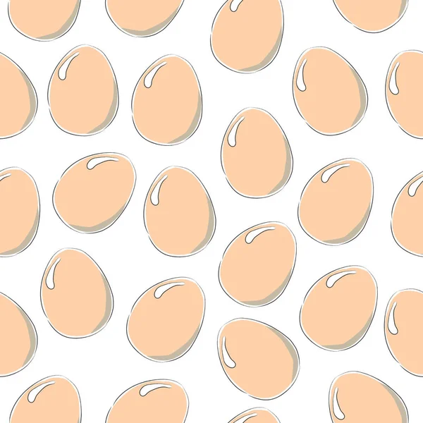 Joli motif scandinave en terre cuite aux œufs dans des couleurs modernes. Mode — Image vectorielle