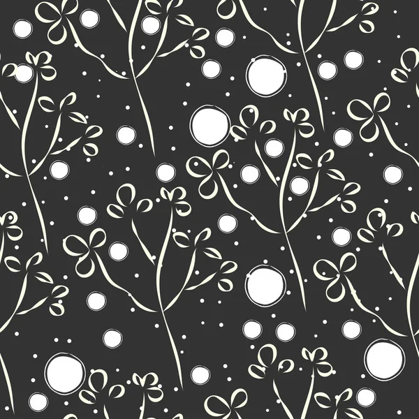 Patrón de invierno sin costuras con copos de nieve dibujados a mano. Escandinavo — Archivo Imágenes Vectoriales