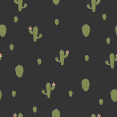 Elle çizilmiş elementleri olan şirin bir desen. İskandinav Tarzı.