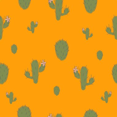 Elle çizilmiş elementleri olan şirin bir desen. İskandinav Tarzı.