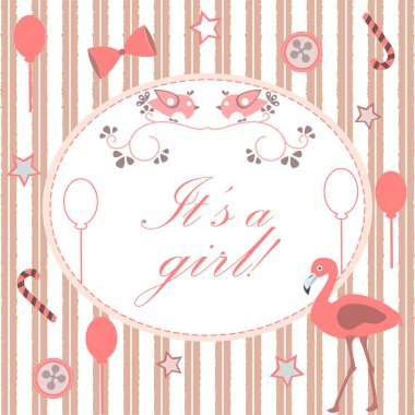 Elle çizilmiş elementleri olan şirin bir desen. İskandinav Tarzı.