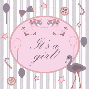 Elle çizilmiş elementleri olan şirin bir desen. İskandinav Tarzı.