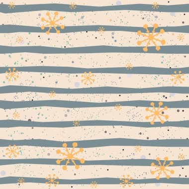 Elle çizilmiş elementleri olan şirin bir desen. İskandinav Tarzı.