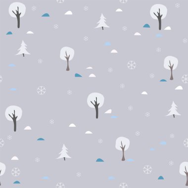 Elle çizilmiş elementleri olan şirin bir desen. İskandinav Tarzı.