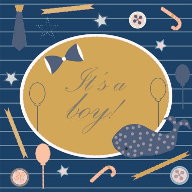 Elle çizilmiş elementleri olan şirin bir desen. İskandinav Tarzı.