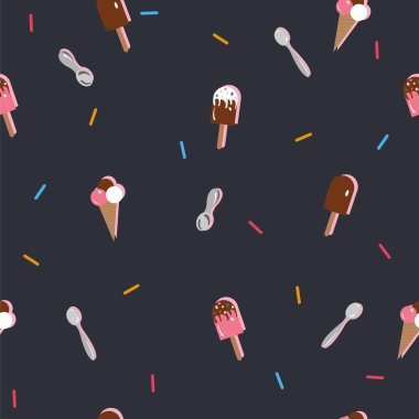 Elle çizilmiş elementleri olan şirin bir desen. İskandinav Tarzı.