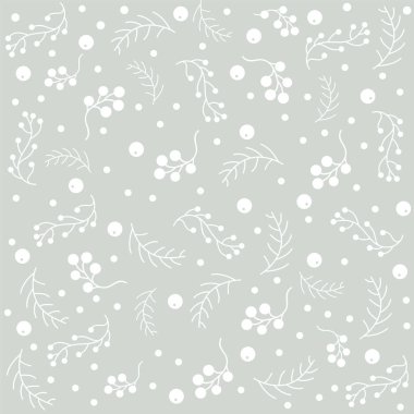 Elle çizilmiş elementleri olan şirin bir desen. İskandinav Tarzı.