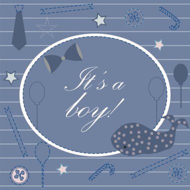 Elle çizilmiş elementleri olan şirin bir desen. İskandinav Tarzı.