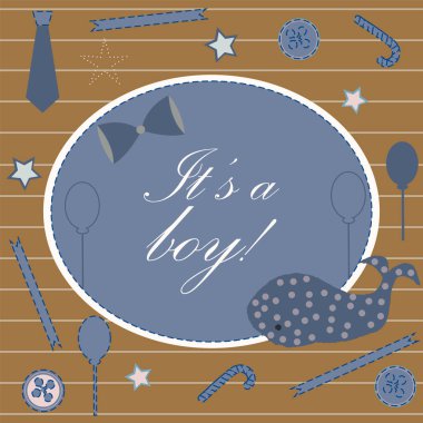 Elle çizilmiş elementleri olan şirin bir desen. İskandinav Tarzı.