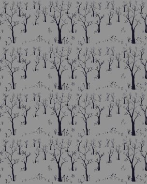 Elle çizilmiş elementleri olan şirin bir desen. İskandinav Tarzı.