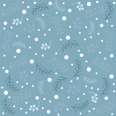 Elle çizilmiş elementleri olan şirin bir desen. İskandinav Tarzı.