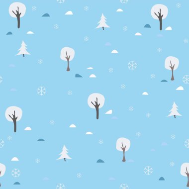 Elle çizilmiş elementleri olan şirin bir desen. İskandinav Tarzı.