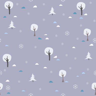 Elle çizilmiş elementleri olan şirin bir desen. İskandinav Tarzı.