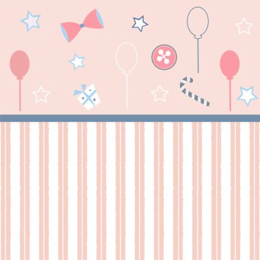 Elle çizilmiş elementleri olan şirin bir desen. İskandinav Tarzı.