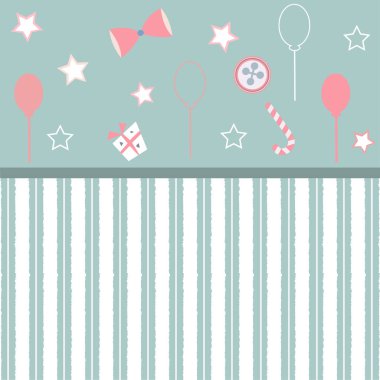 Elle çizilmiş elementleri olan şirin bir desen. İskandinav Tarzı.