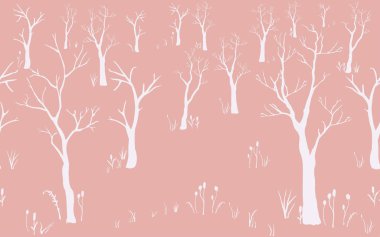 Elle çizilmiş elementleri olan şirin bir desen. İskandinav Tarzı.