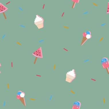 Elle çizilmiş elementleri olan şirin bir desen. İskandinav Tarzı.