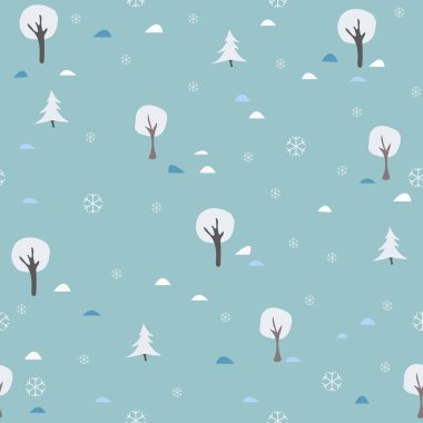 Elle çizilmiş elementleri olan şirin bir desen. İskandinav Tarzı.