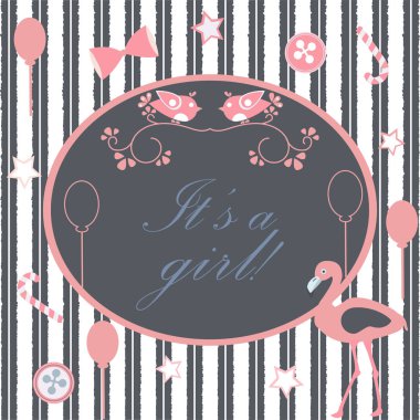 Elle çizilmiş elementleri olan şirin bir desen. İskandinav Tarzı.