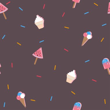 Elle çizilmiş elementleri olan şirin bir desen. İskandinav Tarzı.