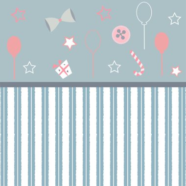 Elle çizilmiş elementleri olan şirin bir desen. İskandinav Tarzı.