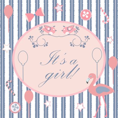 Elle çizilmiş elementleri olan şirin bir desen. İskandinav Tarzı.