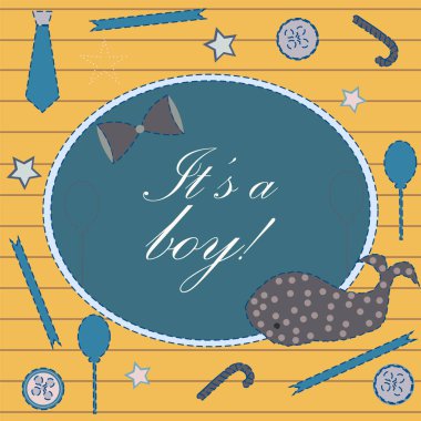 Elle çizilmiş elementleri olan şirin bir desen. İskandinav Tarzı.